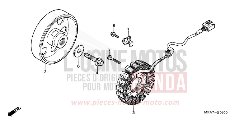 GENERATRICE de CBF1000 ABS CANDY XENON BLUE (PB324) de 2007